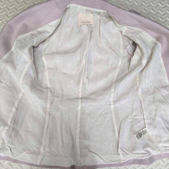 Rebecca Taylor Textured Knit Blazer Womens Small Pink Career Wear Coastal - Picture 7 of 12